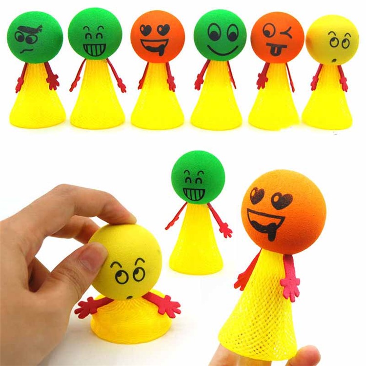 10PCS/Lot Bouncing Jump Elf Spring People Kids Children Doll Relieve Stress Toy - Random-3