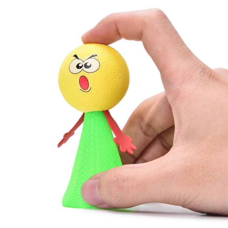 10PCS/Lot Bouncing Jump Elf Spring People Kids Children Doll Relieve Stress Toy - Random-7