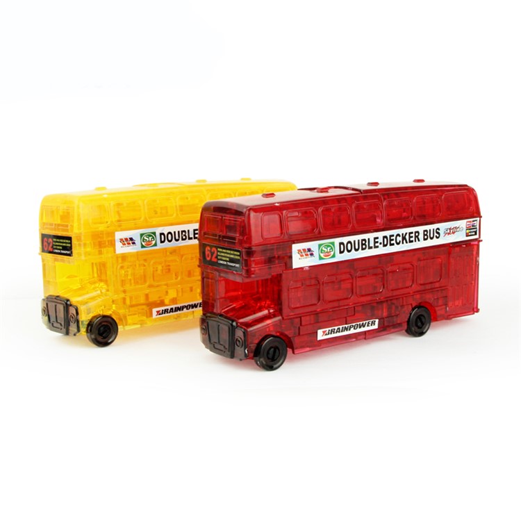 COOLPLAY DIY 3D Crystal Puzzle Assembly Double Decker Bus Model - Red-3