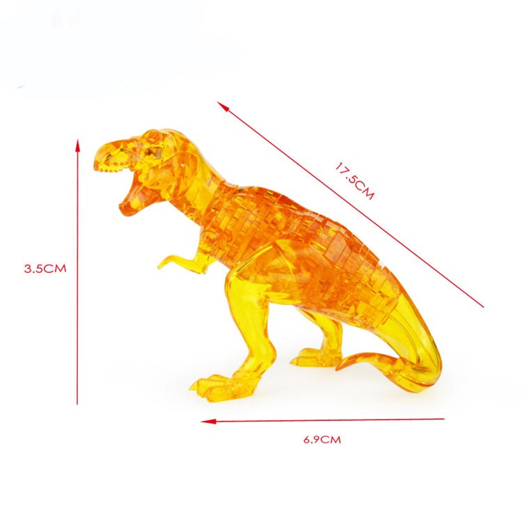 COOLPLAY Dinosaur Pattern DIY 3D Crystal Block Puzzle Model - Yellow-4