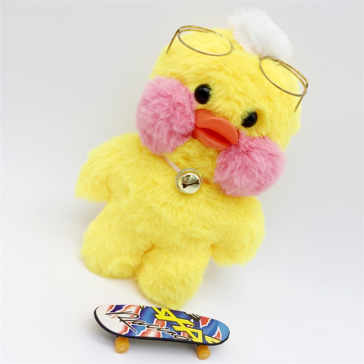 Adorable Cafe Mimi Small Yellow Duck with Pink Cheek Doll Plush Toys-4