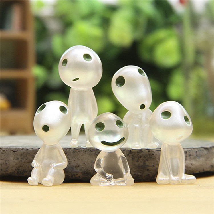 ZL85600 5Pcs Luminous Tree Elves Doll Ornament Micro Landscape Toy Doll Gift-4