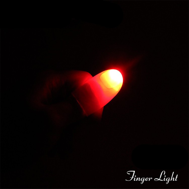 1 Pair Magic Light up Finger Magic Trick LED Finger Lamps - Red-1