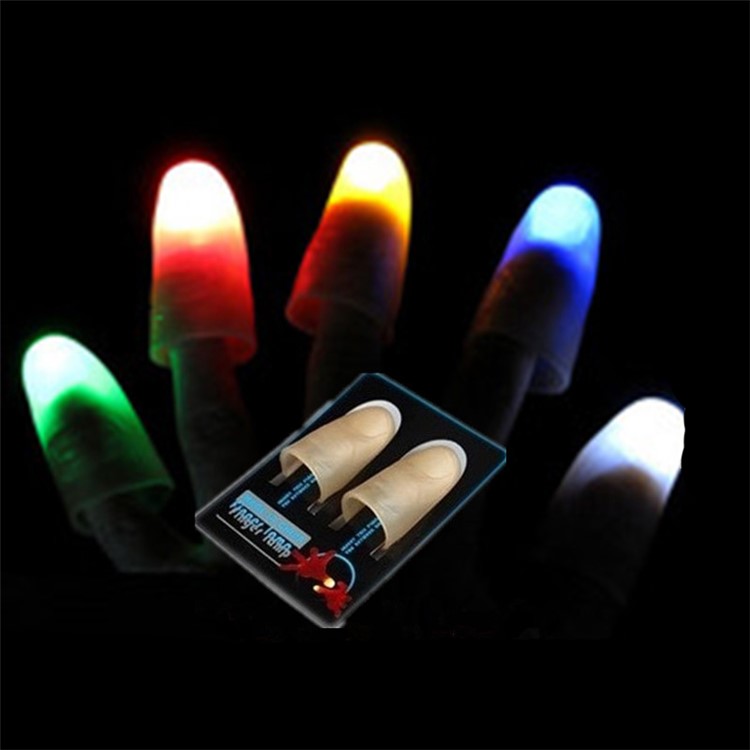1 Pair Magic Light up Finger Magic Trick LED Finger Lamps - Red-3