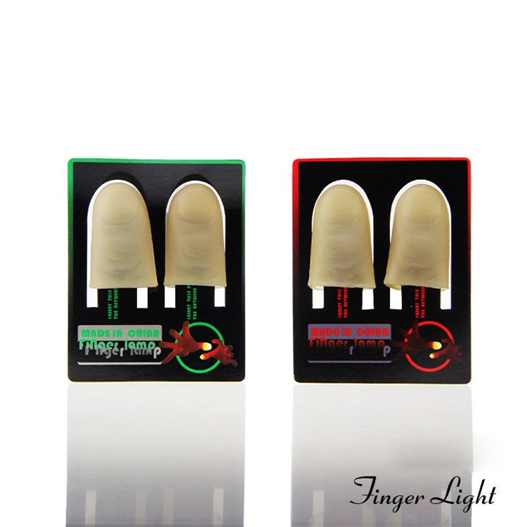 1 Pair Magic Light up Finger Magic Trick LED Finger Lamps - Red-4