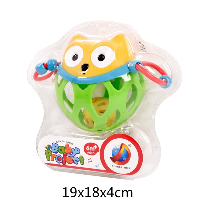 Hand Grasp Soft Teether Ball Cartoon Owl Baby Rattles Tooth Training Safety Non-Toxic Elasticity Baby Toy-10