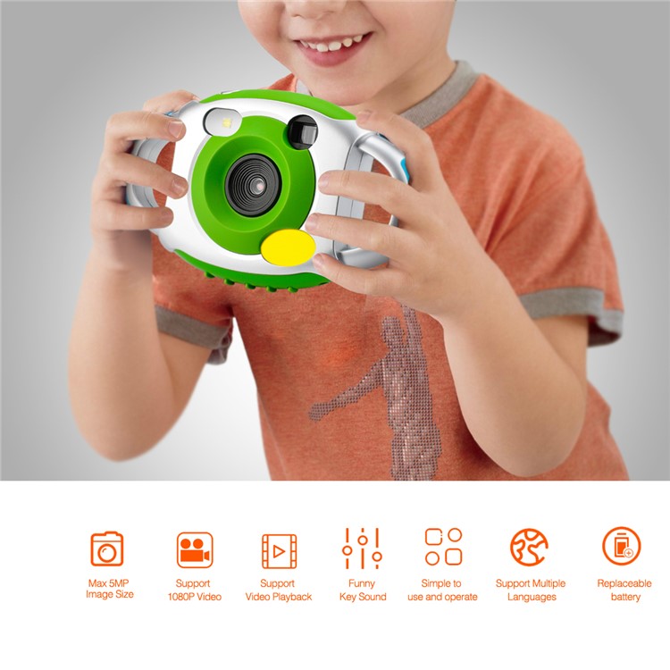 Creative Kids' Camera Portable Double Handheld 5MP Digital Camera with Silicone Protective Shell-6