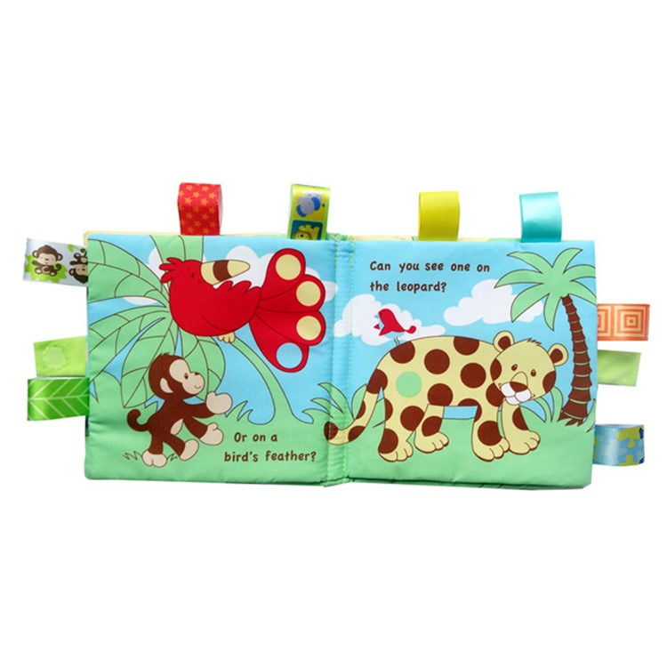 Baby Cloth Book Animal Puzzle Cloth Book Kids Baby Educational Toys Gift - Monkey-2