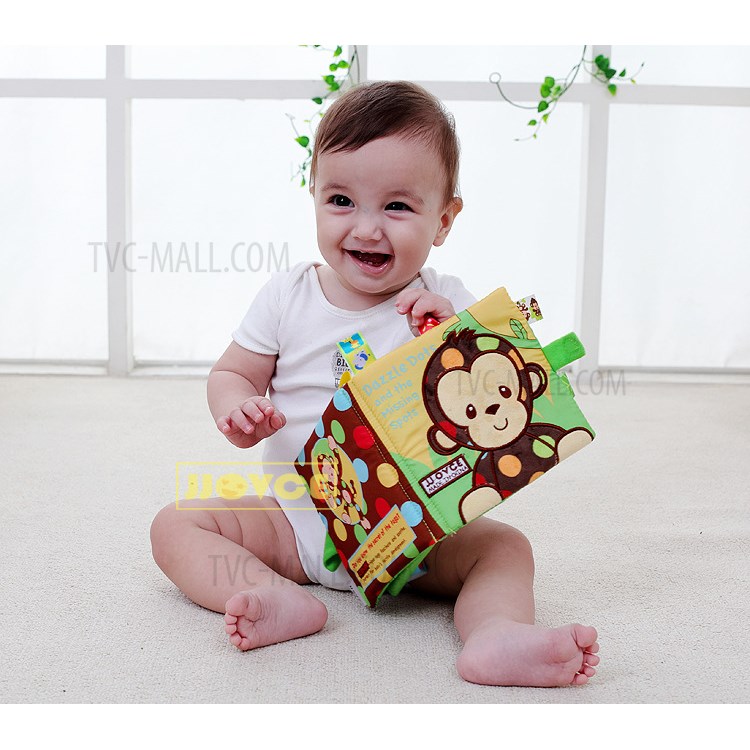 Baby Cloth Book Animal Puzzle Cloth Book Kids Baby Educational Toys Gift - Monkey-5