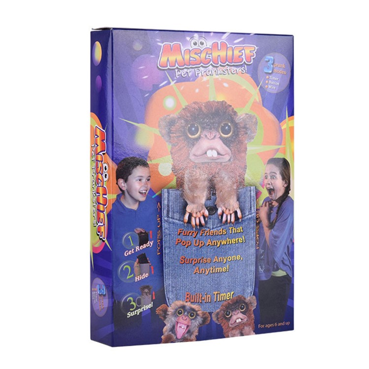 3 Modes Surprise Sneekums Pet Pranksters Plush Monkey Toys-7