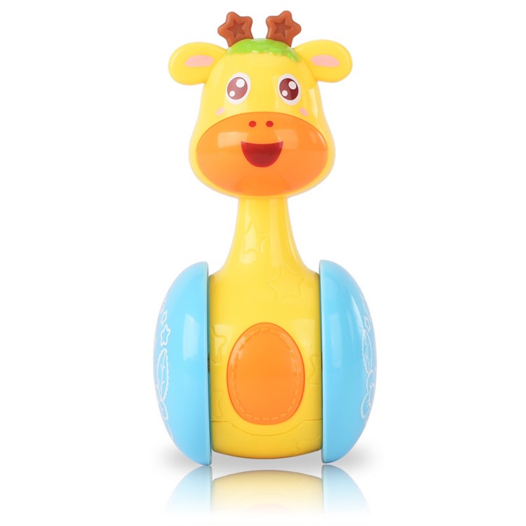 Adorable Cartoon Giraffe Tumbler Toy Educational Toy with Ring Tones for Kids-1