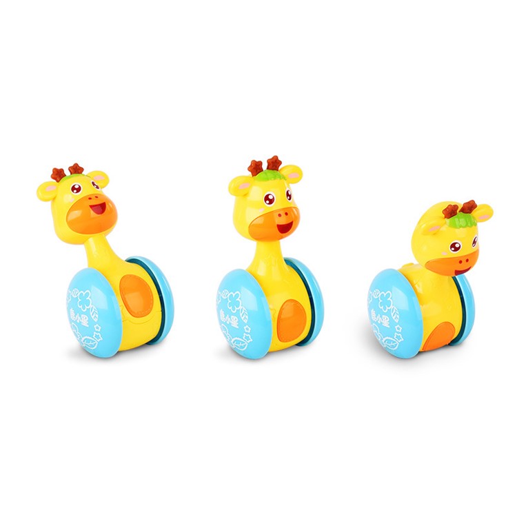 Adorable Cartoon Giraffe Tumbler Toy Educational Toy with Ring Tones for Kids-2