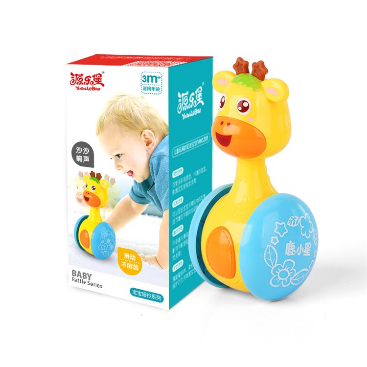 Adorable Cartoon Giraffe Tumbler Toy Educational Toy with Ring Tones for Kids-5