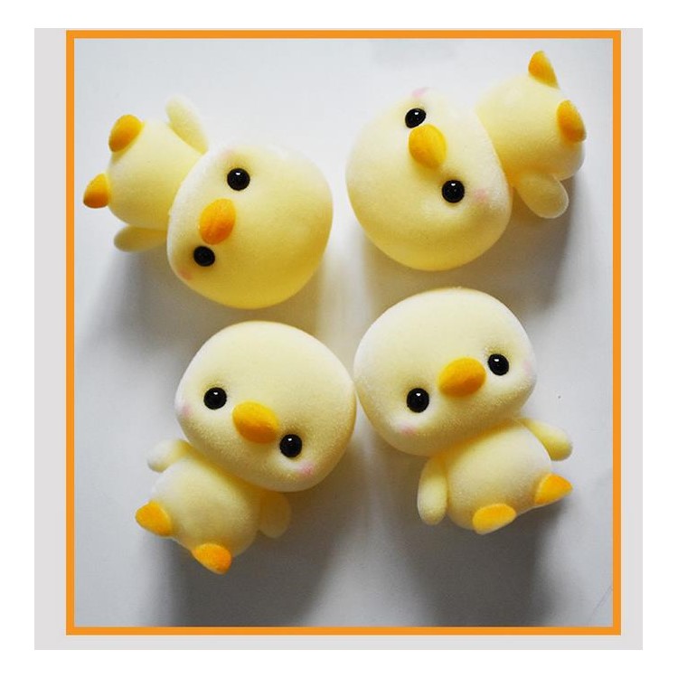 Plastic Flocking Duck Doll Small Animal Plush Toys-5