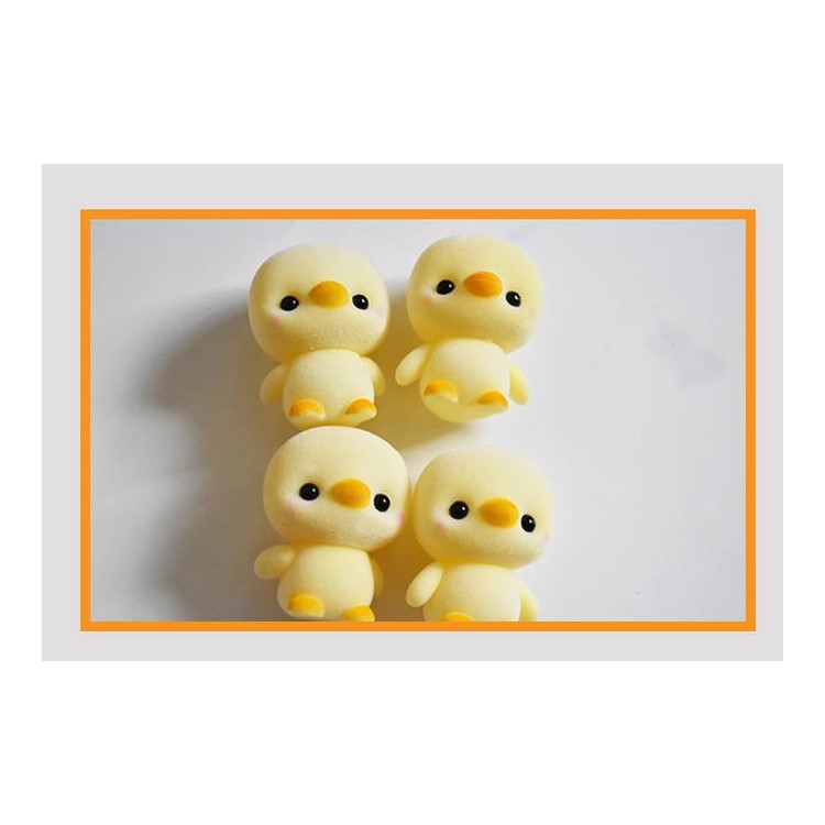 Plastic Flocking Duck Doll Small Animal Plush Toys-7