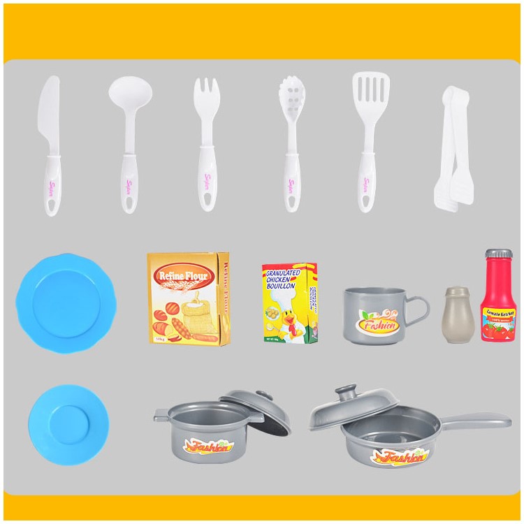 Kids Kitchen Cookware Toys Cookware Pretend Role Play Toys Set-11