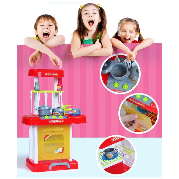 Kids Kitchen Cookware Toys Cookware Pretend Role Play Toys Set-4
