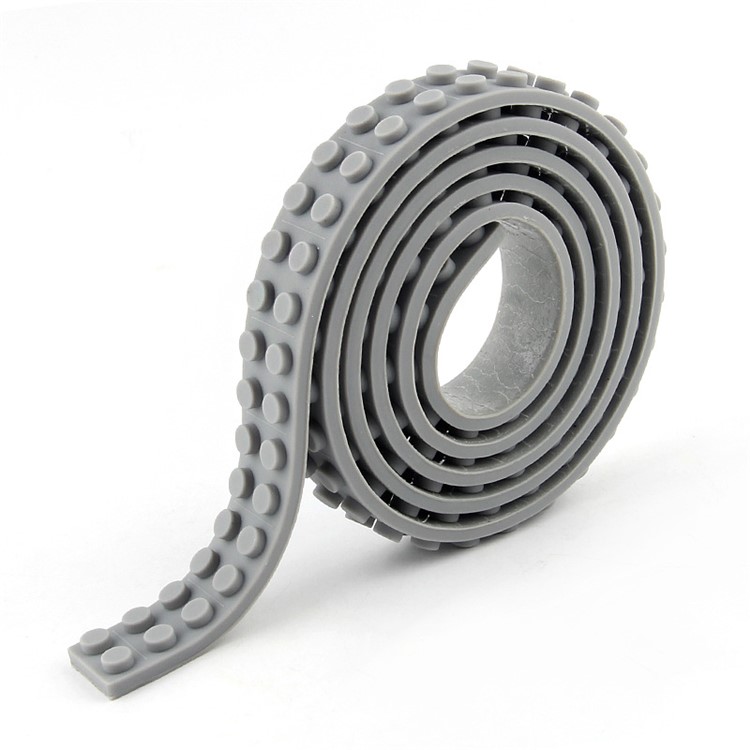 Tape Self Adhesive Loops Building Block Strips for Kids - Grey-1