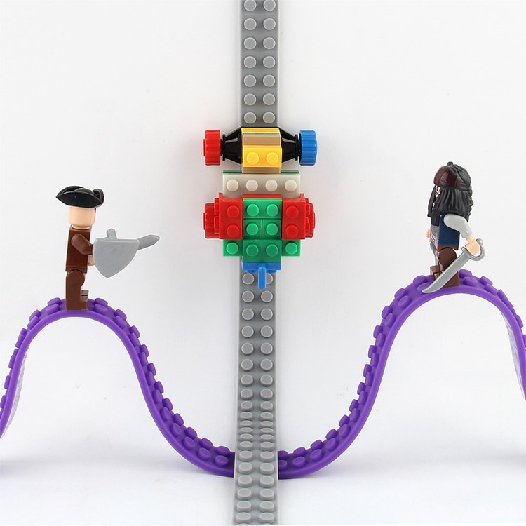 Tape Self Adhesive Loops Building Block Strips for Kids - Grey-5