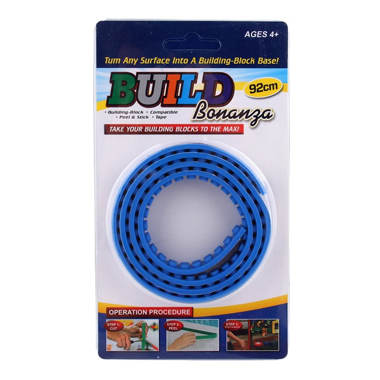 Tape Self Adhesive Loops Building Block Strips for Kids - Grey-6