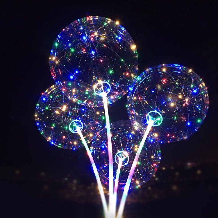 Colorful Led Light Up 18 Inch Balloon With Sticks Premium 3m Colorful Led Light Up 18 Inch Balloon With Sticks Premium 3m String Lights 1