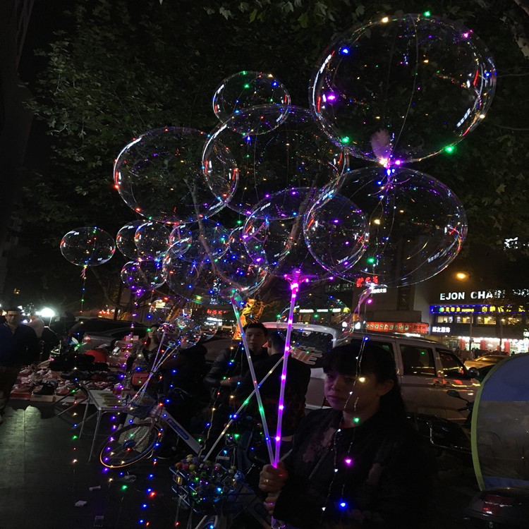 Bunte LED Leuchten 18 Zoll Ballon Mit Sticks Premium 3M LED Lichterketten-2