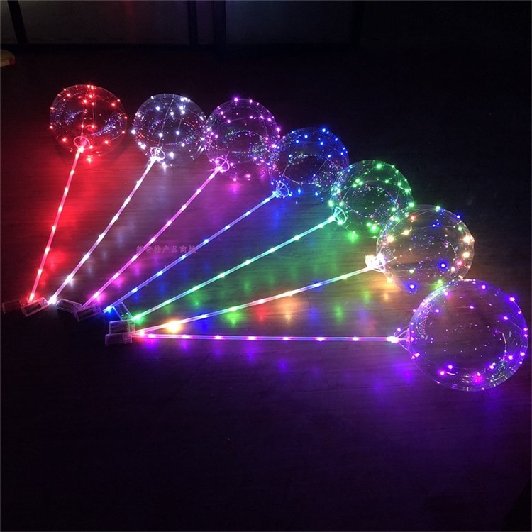 Bunte LED Leuchten 18 Zoll Ballon Mit Sticks Premium 3M LED Lichterketten-6