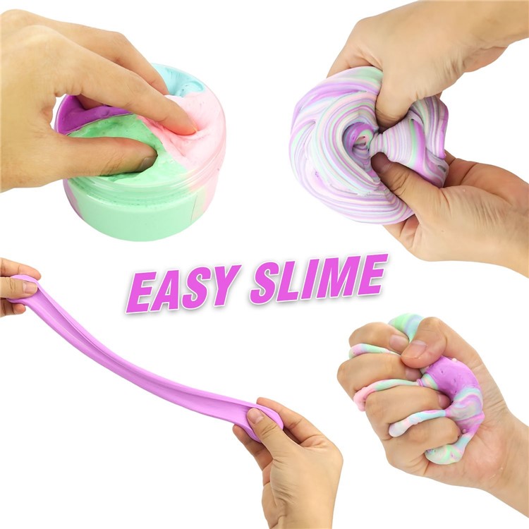 Four Color Fluffy Floam Slime Stress Relief Toy Super Soft and Non-sticky Sludge Toy for Kids and Adults-2