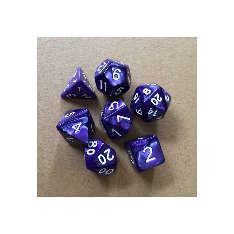 7Pcs/Set Polyhedral Gaming Dice Set of D4 D6 D8 D10 D12 D20-10