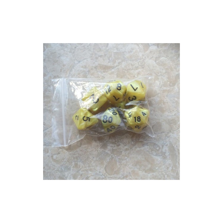 7Pcs/Set Polyhedral Gaming Dice Set of D4 D6 D8 D10 D12 D20-13