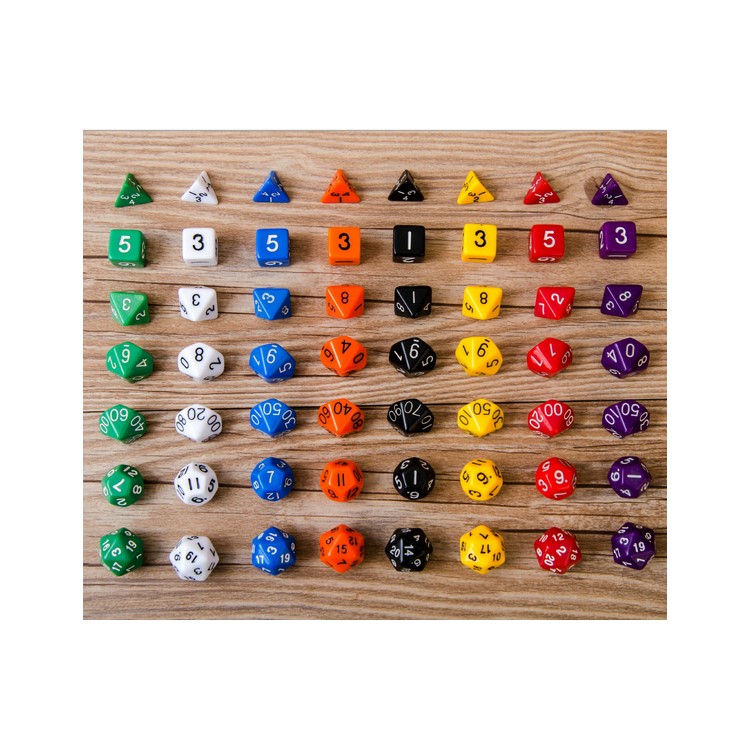 7Pcs/Set Polyhedral Gaming Dice Set of D4 D6 D8 D10 D12 D20-3