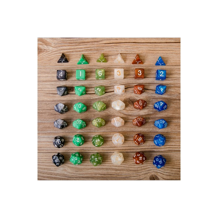 7Pcs/Set Polyhedral Gaming Dice Set of D4 D6 D8 D10 D12 D20-5