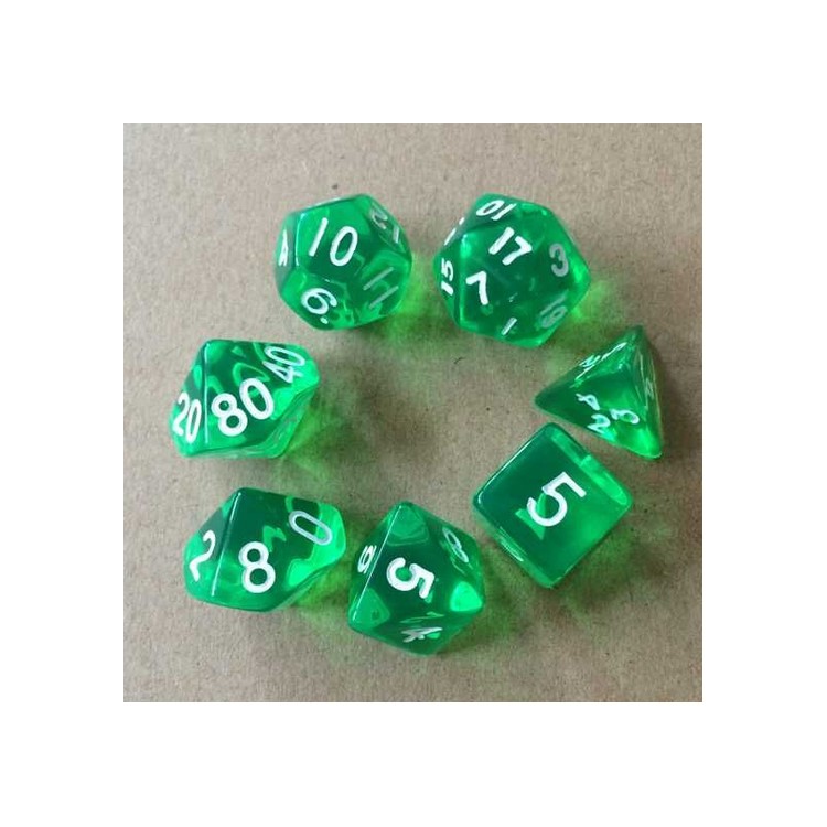 7Pcs/Set Polyhedral Gaming Dice Set of D4 D6 D8 D10 D12 D20-8