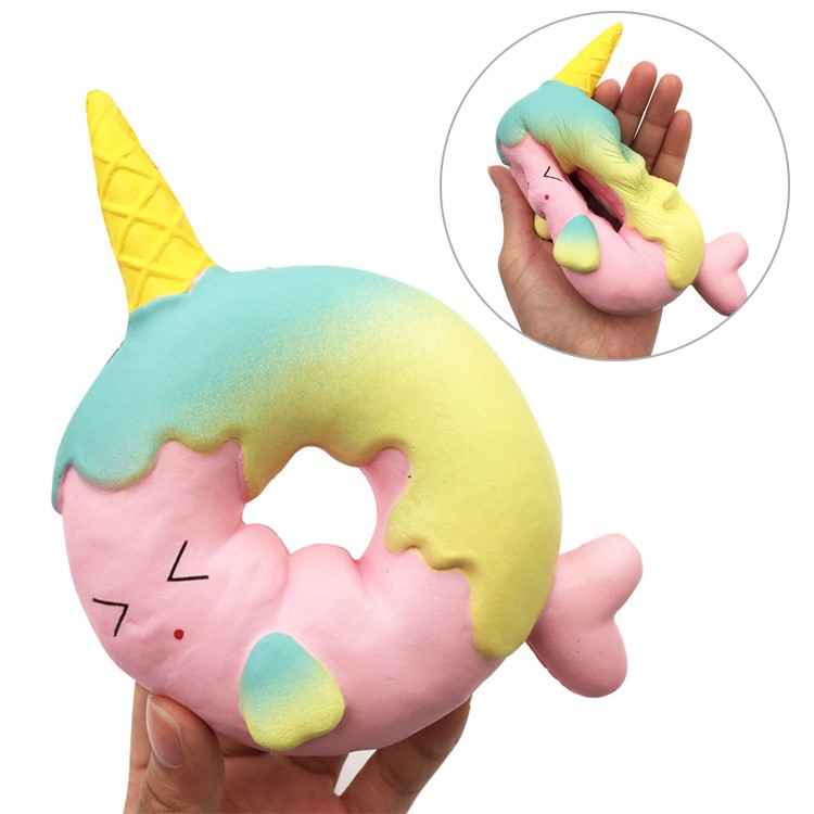 Unicorn Pattern Squishy Toy Hand Toy Squeeze Toy for Stress Relief - Cyan-1