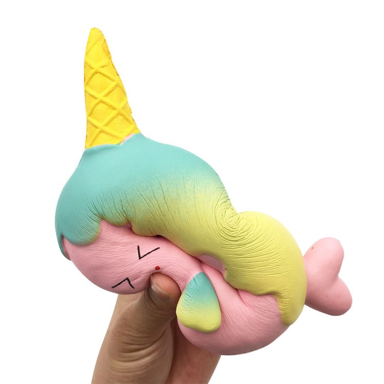 Unicorn Pattern Squishy Toy Hand Toy Squeeze Toy for Stress Relief - Cyan-2