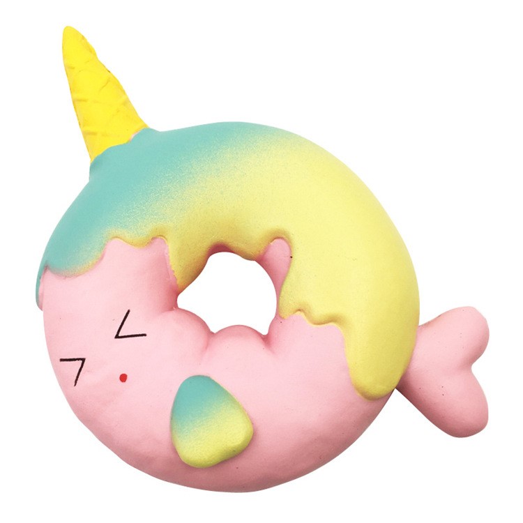 Unicorn Pattern Squishy Toy Hand Toy Squeeze Toy for Stress Relief - Cyan-3