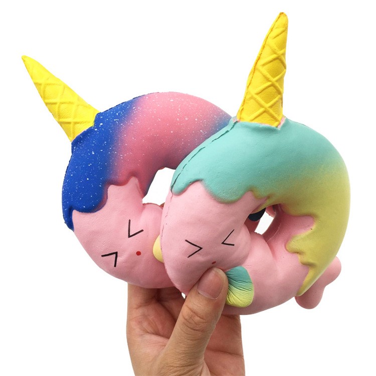 Unicorn Pattern Squishy Toy Hand Toy Squeeze Toy for Stress Relief - Cyan-5