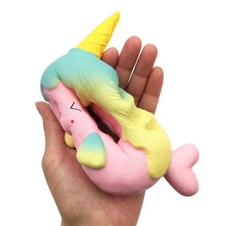 Unicorn Pattern Squishy Toy Hand Toy Squeeze Toy for Stress Relief - Cyan-6