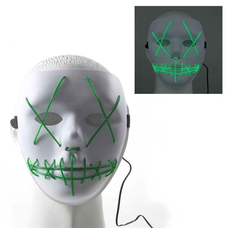 EL Wire Light up Mask Halloween Cosplay LED Costume Mask-1