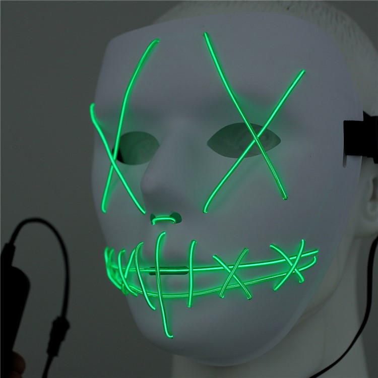 EL Wire Light up Mask Halloween Cosplay LED Costume Mask-11