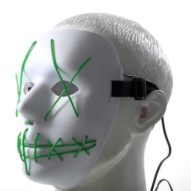 EL Wire Light up Mask Halloween Cosplay LED Costume Mask-2