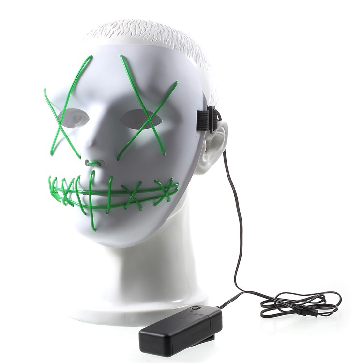 EL Wire Light up Mask Halloween Cosplay LED Costume Mask-4