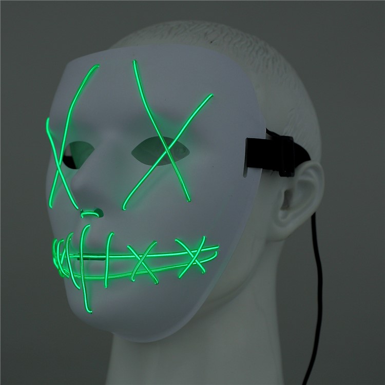 EL Wire Light up Mask Halloween Cosplay LED Costume Mask-8