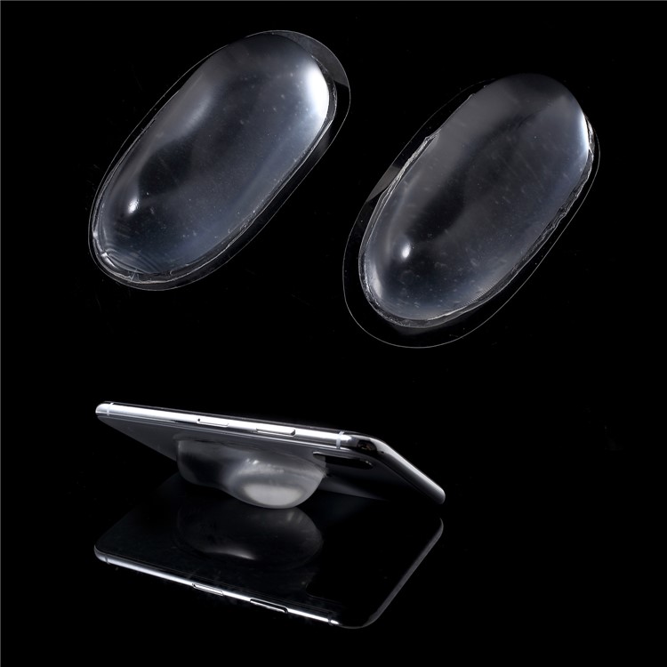 Soft Silicone Decompression Squeeze Toy Pressure Reduced Toy with Stand Function - Transparent-1