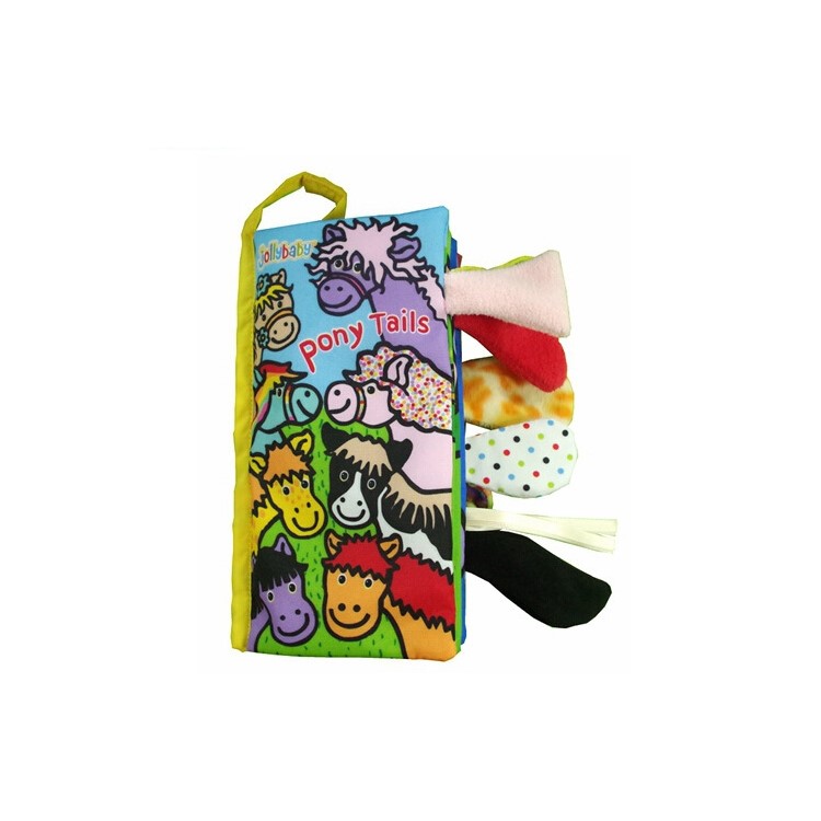 Funny 3D Animal Tails Infants Soft Cloth Book Development Toy - Pony Tails-1