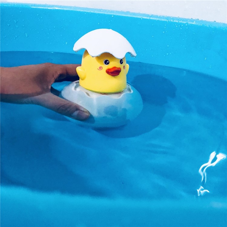 Water Spraying Egg Baby Bath Toy Early Educational Bathroom Sprinkling Egg Floating Toy - Duck-4