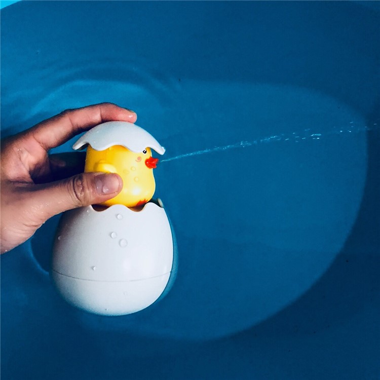 Water Spraying Egg Baby Bath Toy Early Educational Bathroom Sprinkling Egg Floating Toy - Duck-5