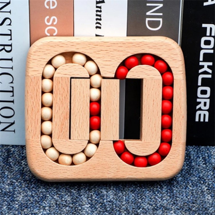 Wooden Ball Puzzle Game Ball Game Brain Teasers Toy for Elderly and children-1