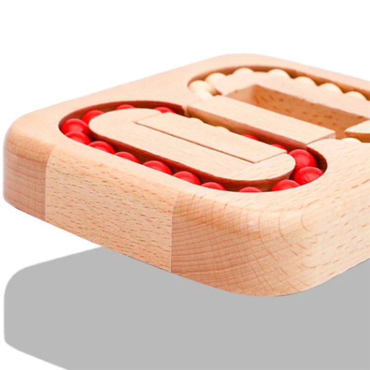 Wooden Ball Puzzle Game Ball Game Brain Teasers Toy for Elderly and children-2