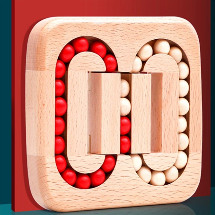 Wooden Ball Puzzle Game Ball Game Brain Teasers Toy for Elderly and children-3